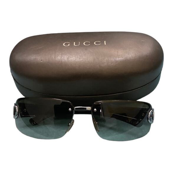 VTG Gucci Rectanglular Sunglasses GG2766FS with Temple Accent Pieces in Brown - Picture 5 of 5